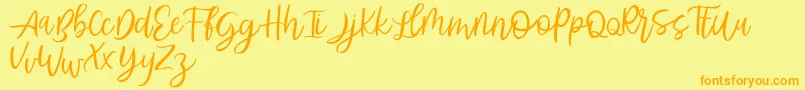 Abhyaksa FREE Font – Orange Fonts on Yellow Background
