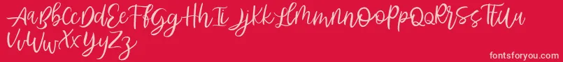 Abhyaksa FREE Font – Pink Fonts on Red Background