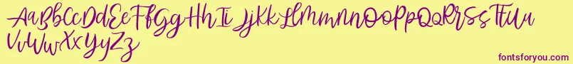 Abhyaksa FREE Font – Purple Fonts on Yellow Background