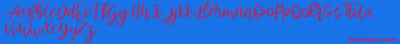 Abhyaksa FREE-fontti – punaiset fontit sinisellä taustalla