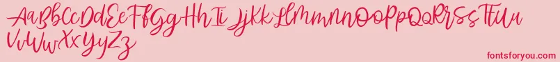 Abhyaksa FREE-Schriftart – Rote Schriften auf rosa Hintergrund