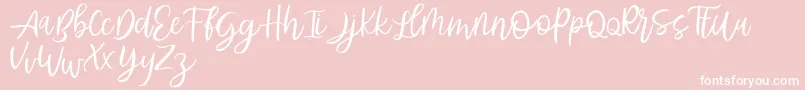 Abhyaksa FREE Font – White Fonts on Pink Background