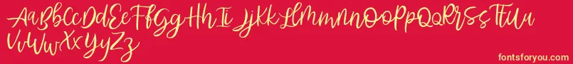 Abhyaksa FREE Font – Yellow Fonts on Red Background