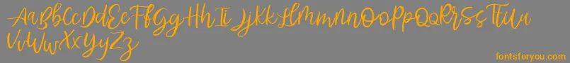 Abhyaksa FREE-Schriftart – Orangefarbene Schriften auf grauem Hintergrund