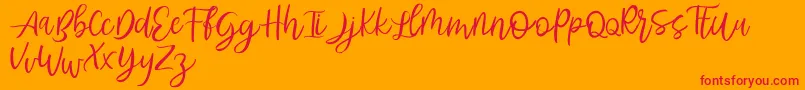 Abhyaksa FREE Font – Red Fonts on Orange Background