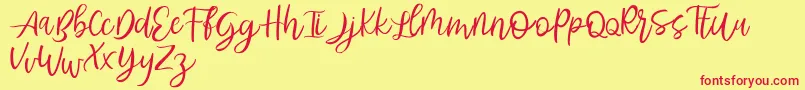 Abhyaksa FREE Font – Red Fonts on Yellow Background