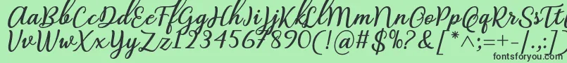 Abilya Regular Font by 7NTypes-fontti – mustat fontit vihreällä taustalla