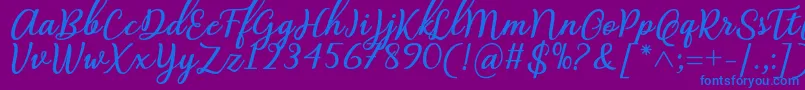 Abilya Regular Font by 7NTypes Font – Blue Fonts on Purple Background