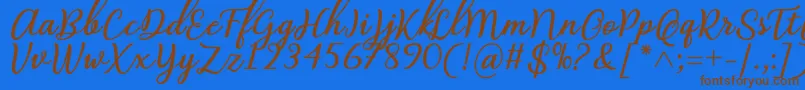 Abilya Regular Font by 7NTypes Font – Brown Fonts on Blue Background