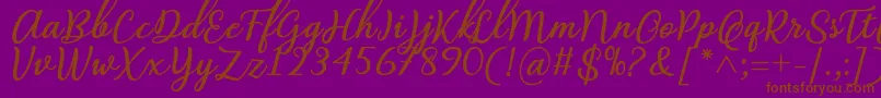 Abilya Regular Font by 7NTypes Font – Brown Fonts on Purple Background