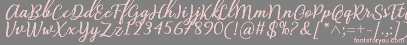 フォントAbilya Regular Font by 7NTypes – 灰色の背景にピンクのフォント