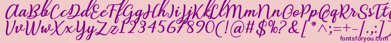 Abilya Regular Font by 7NTypes-Schriftart – Violette Schriften auf rosa Hintergrund