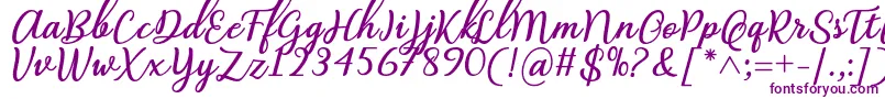 Abilya Regular Font by 7NTypes-fontti – violetit fontit valkoisella taustalla