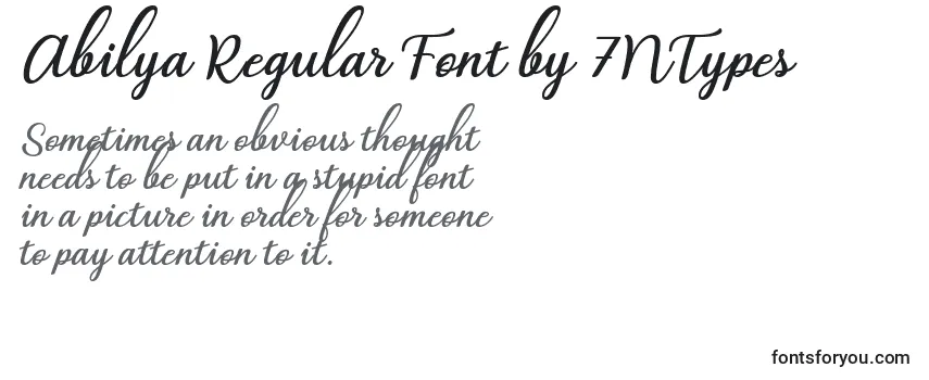 Шрифт Abilya Regular Font by 7NTypes