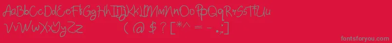 AbimPenyok Regular Font – Gray Fonts on Red Background