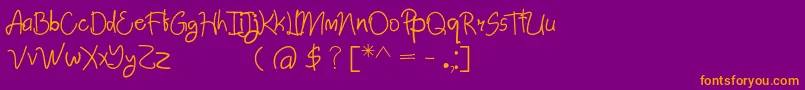 AbimPenyok Regular Font – Orange Fonts on Purple Background