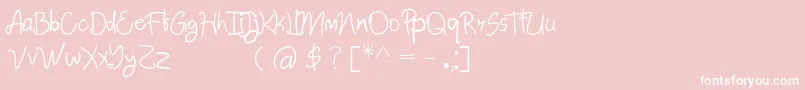 フォントAbimPenyok Regular – ピンクの背景に白い文字
