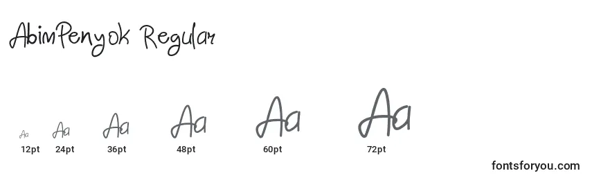 AbimPenyok Regular Font Sizes