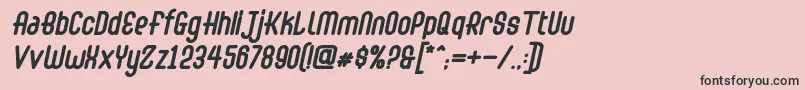 Abingdon Bold Italic Font – Black Fonts on Pink Background