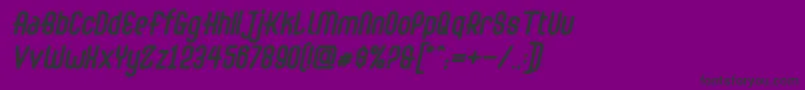 Abingdon Bold Italic-Schriftart – Schwarze Schriften auf violettem Hintergrund