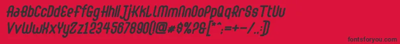 fuente Abingdon Bold Italic – Fuentes Negras Sobre Fondo Rojo