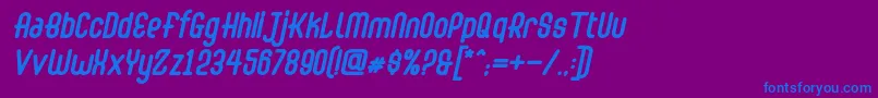 fuente Abingdon Bold Italic – Fuentes Azules Sobre Fondo Morado