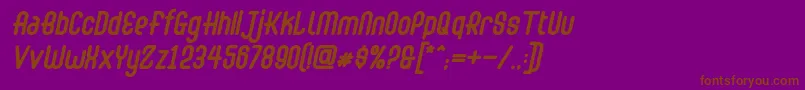 fuente Abingdon Bold Italic – Fuentes Marrones Sobre Fondo Morado