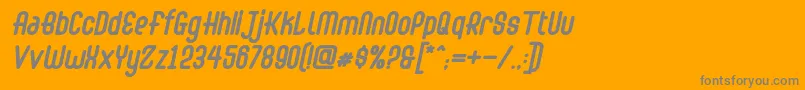 フォントAbingdon Bold Italic – オレンジの背景に灰色の文字