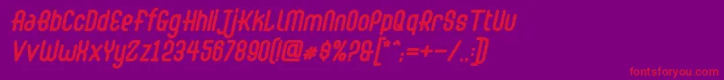 fuente Abingdon Bold Italic – Fuentes Rojas Sobre Fondo Morado