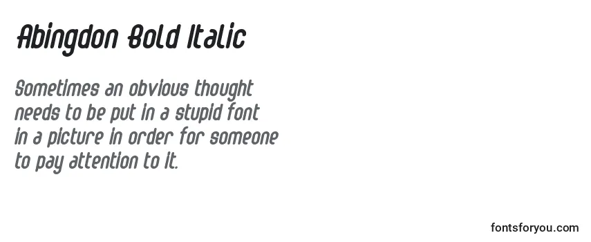 Abingdon Bold Italic-fontti
