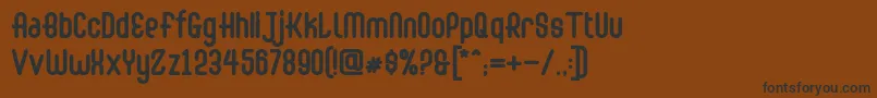 Abingdon Bold-fontti – mustat fontit ruskealla taustalla