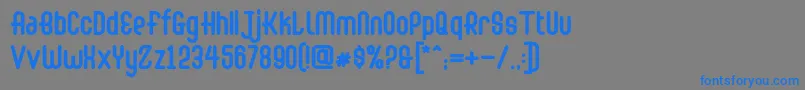 フォントAbingdon Bold – 灰色の背景に青い文字