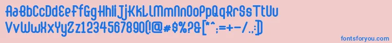 フォントAbingdon Bold – ピンクの背景に青い文字
