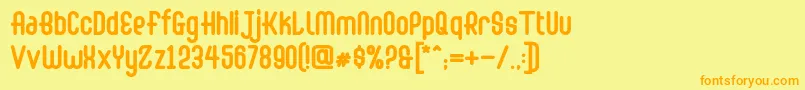Saiba mais sobre a fonte Abingdon Bold Fonte Abingdon Bold – fontes laranjas em um fundo amarelo