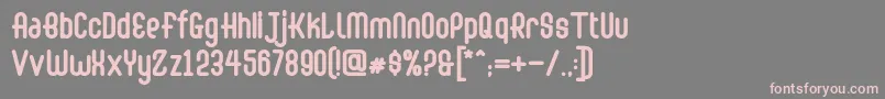 Abingdon Bold Font – Pink Fonts on Gray Background