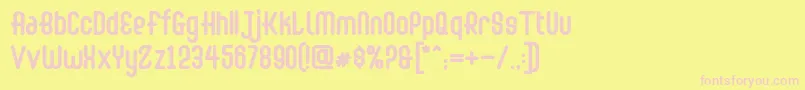 Abingdon Bold Font – Pink Fonts on Yellow Background