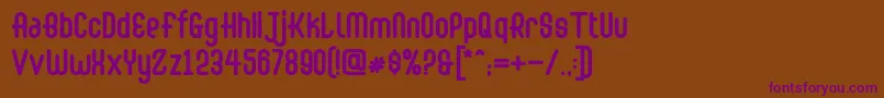 Шрифт Abingdon Bold – фиолетовые шрифты на коричневом фоне