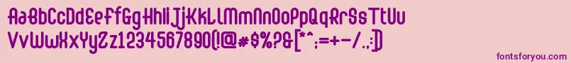 Abingdon Bold Font – Purple Fonts on Pink Background