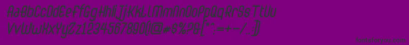 Abingdon Italic-Schriftart – Schwarze Schriften auf violettem Hintergrund