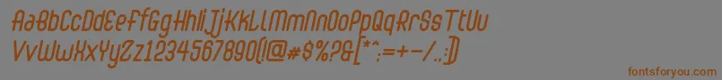 fuente Abingdon Italic – Fuentes Marrones Sobre Fondo Gris