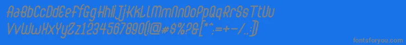 Abingdon Italic Font – Gray Fonts on Blue Background