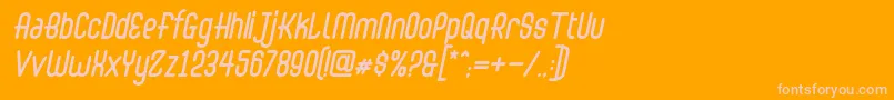 Abingdon Italic Font – Pink Fonts on Orange Background