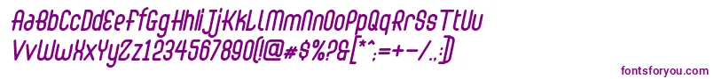 Abingdon Italic-fontti – violetit fontit valkoisella taustalla