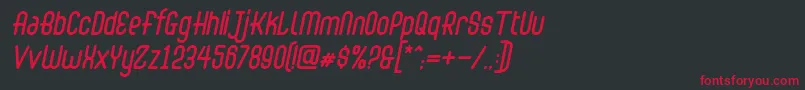 Abingdon Italic Font – Red Fonts on Black Background