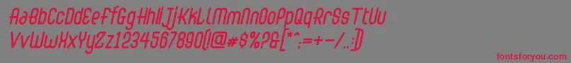 Шрифт Abingdon Italic – красные шрифты на сером фоне