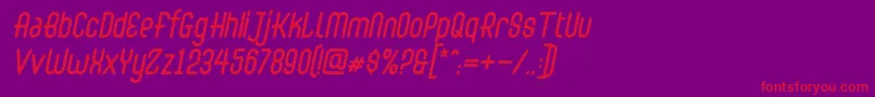 fuente Abingdon Italic – Fuentes Rojas Sobre Fondo Morado