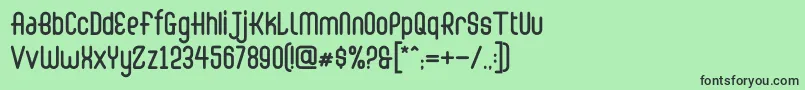 フォントAbingdon Regular – 緑の背景に黒い文字