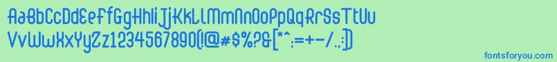 Abingdon Regular Font – Blue Fonts on Green Background
