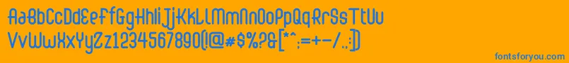 Abingdon Regular Font – Blue Fonts on Orange Background