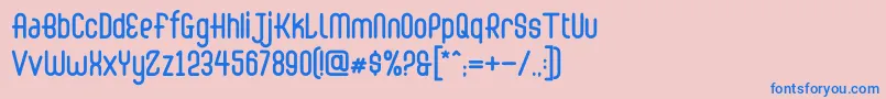 Abingdon Regular Font – Blue Fonts on Pink Background